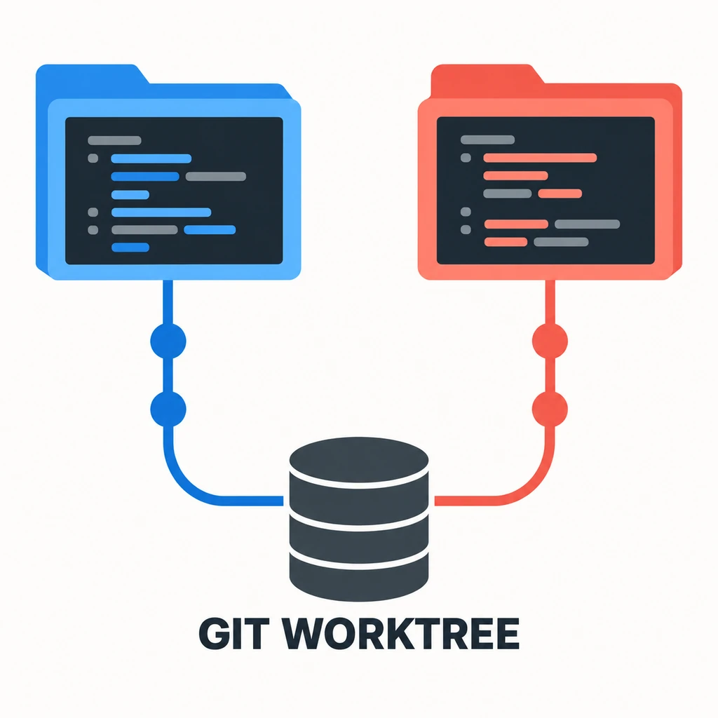 Tre aree di lavoro OpenCode separate collegate a un repository Git condiviso